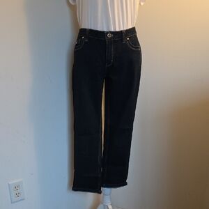 White House Black Market Dark Blue Crop Leg Jeans